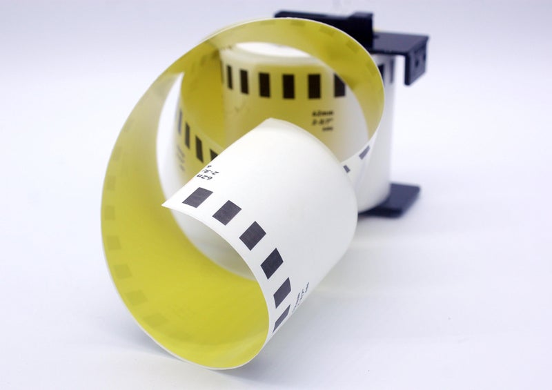 IDIK 22606 Compatible for DK2606 DK-22206 Black on Yellow Film Label Roll with Permanent Cartridge 2.4in x 50ft (62mm x 15.5m/roll) - Image 4